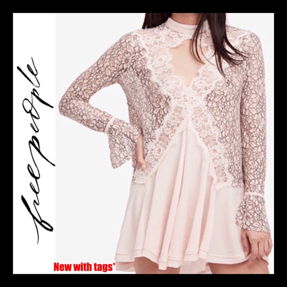 NWT Free People Lace Tunic Top Dress Small